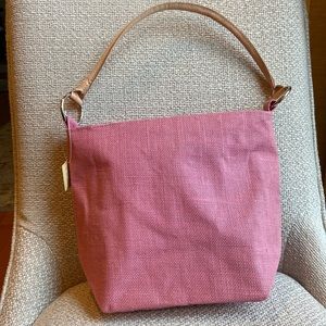 Murval Paris Pink Burlap Tote, NWT